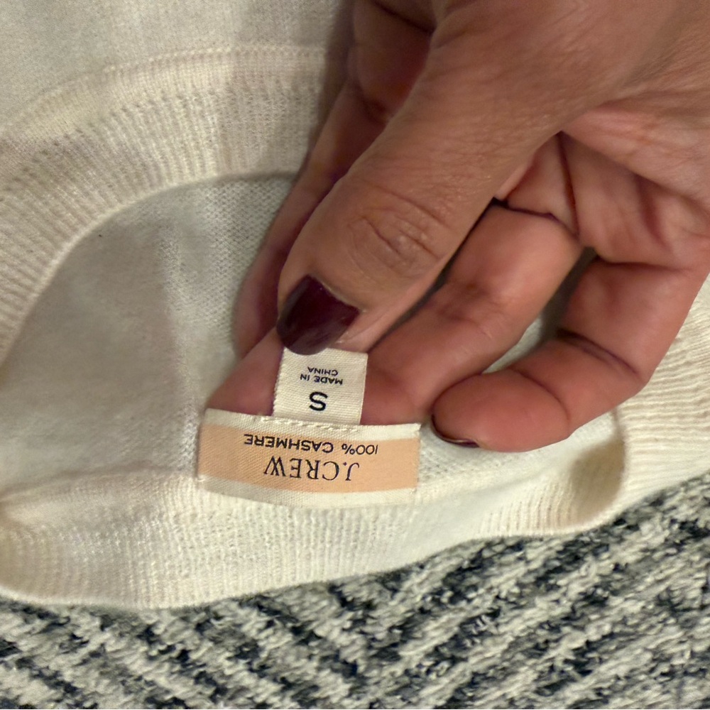 J. Crew Women's Soft Cream Cashmere Sweater s oversized
